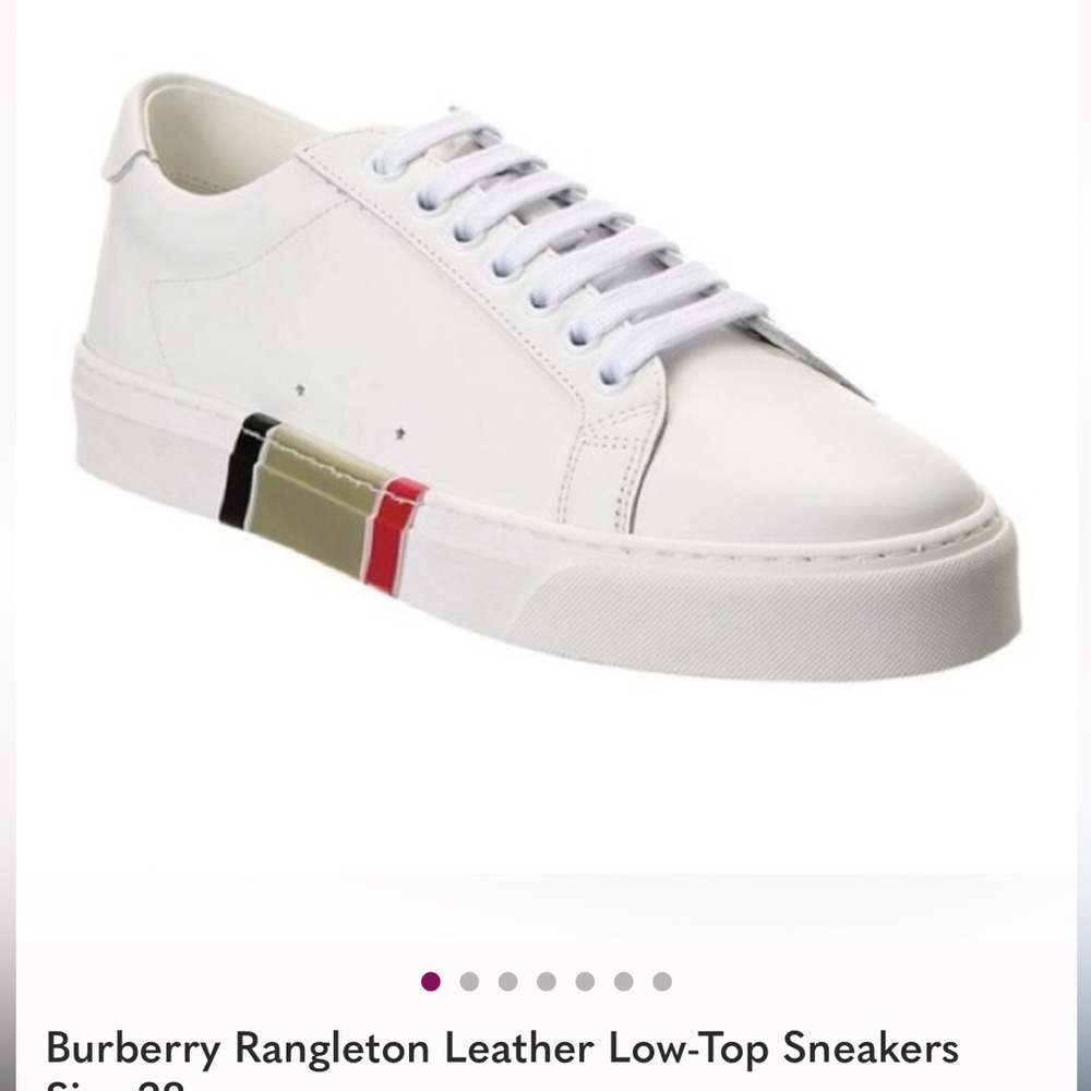 Burberry Rangleton Leather Low-Top Sneakers new with bax